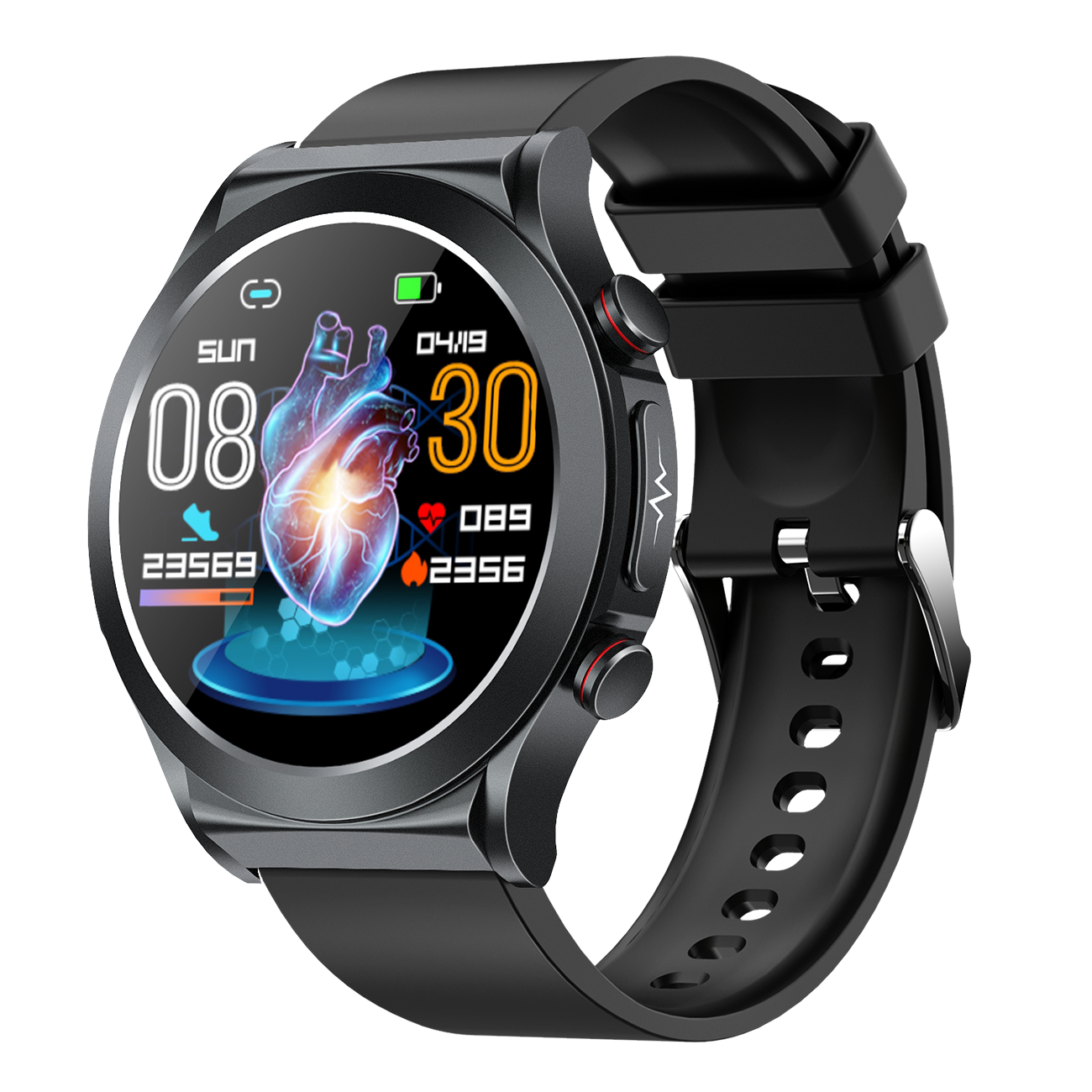 Smartwatch ems deep massage electrotherapy uric acid blood lipid ECG health smart watch