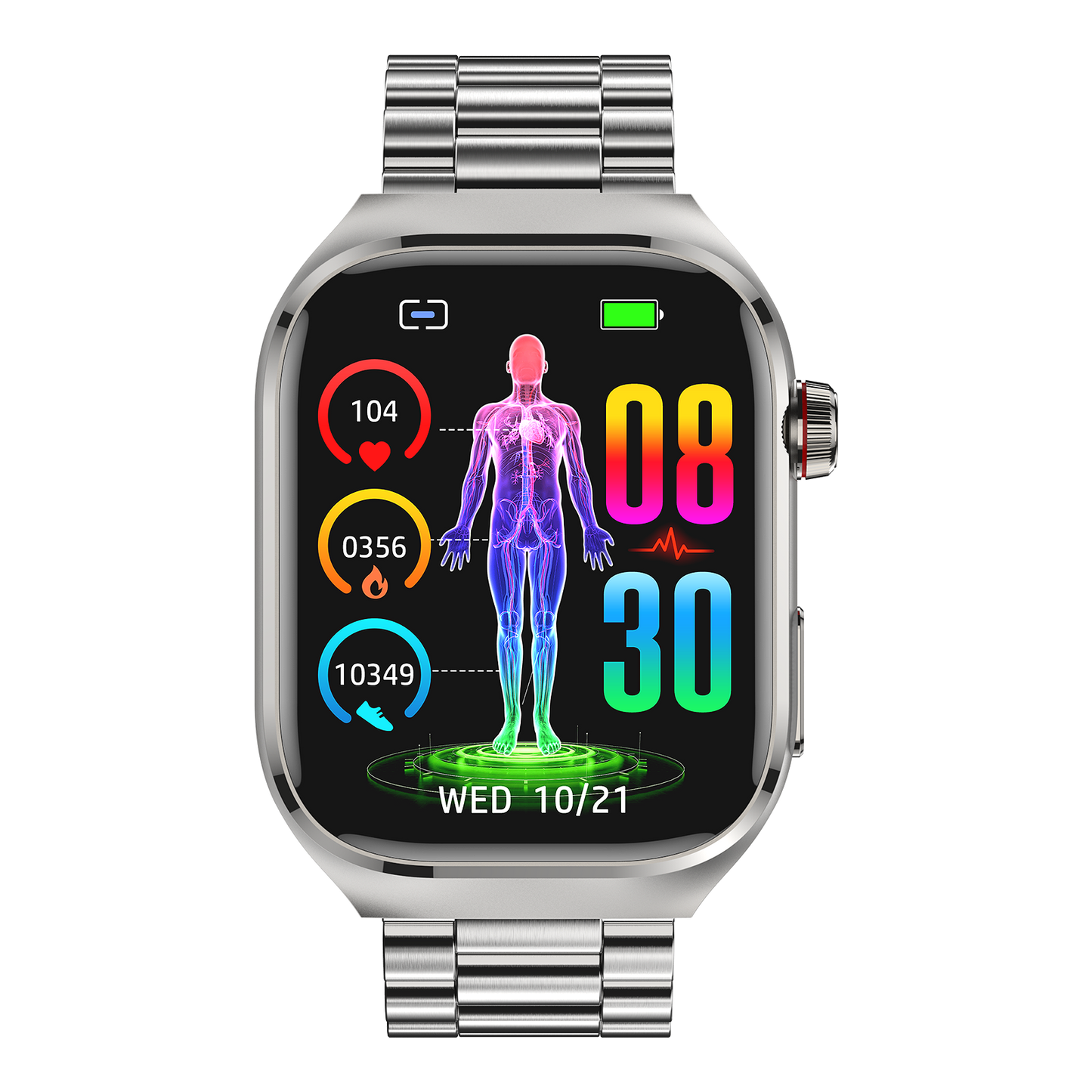 SOS BT call smartwatch with OSRAM Sensor ,ECG,HRV,BMI,Uric acid blood lid health care
